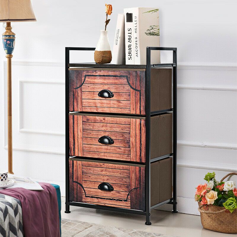 Storage Unit with Fabric Drawers and Sturdy Steel Frame